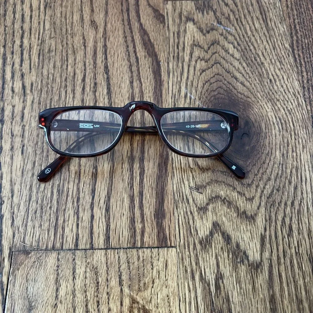 Vintage Coil UK Eyeglass Frames Tortoise Brown 49-26-145 Clean!!